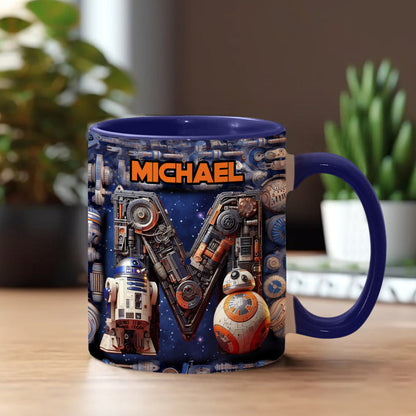 The Force Letter - Personalized The Force Accent Mug