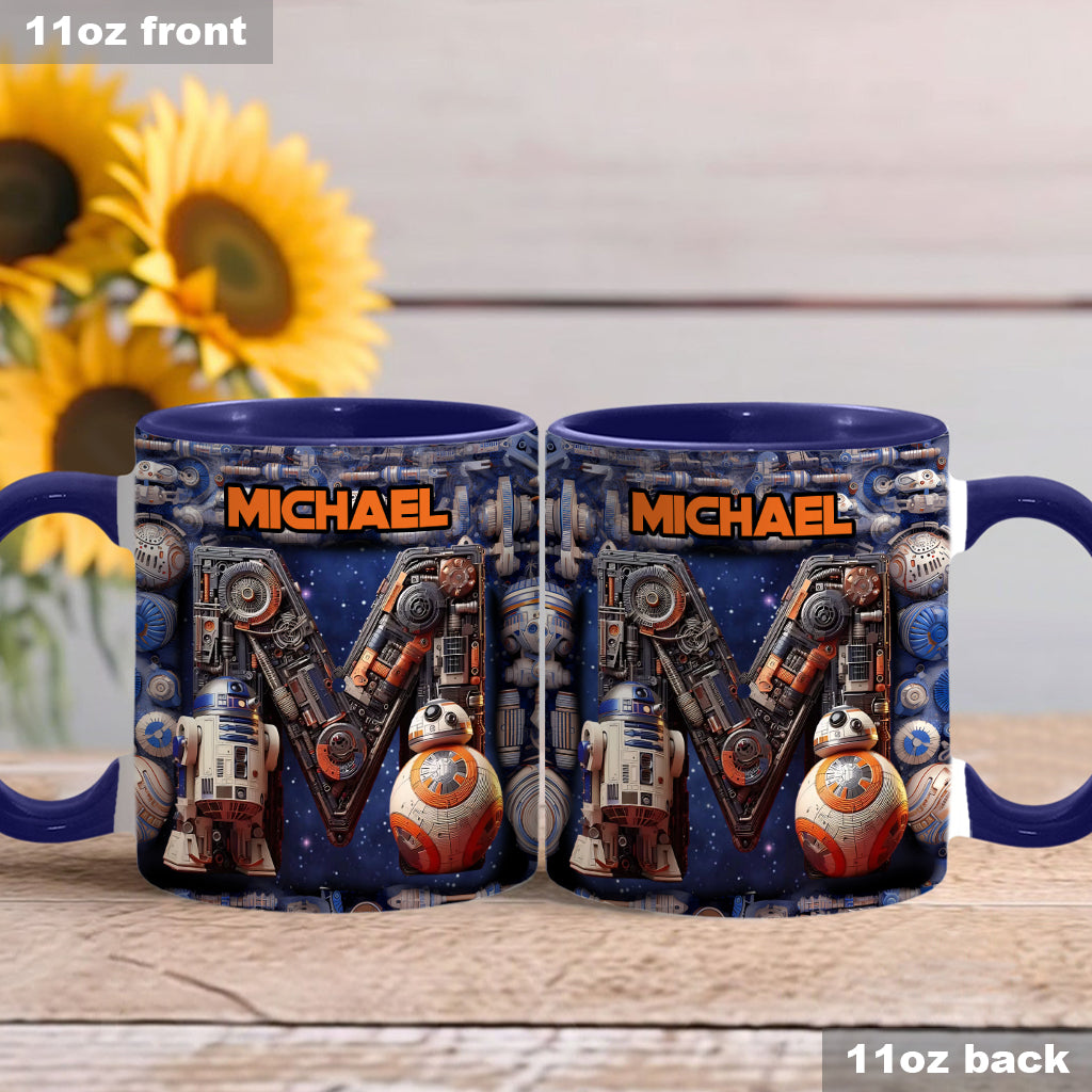 The Force Letter - Personalized The Force Accent Mug