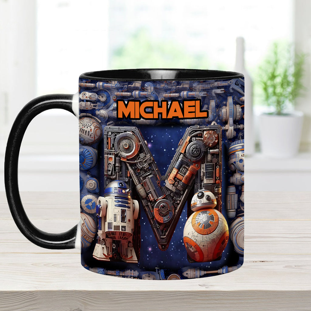 The Force Letter - Personalized The Force Accent Mug