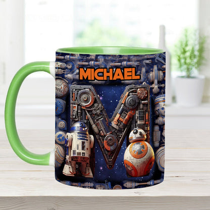 The Force Letter - Personalized The Force Accent Mug