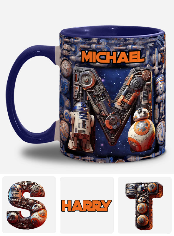 The Force Letter - Personalized The Force Accent Mug