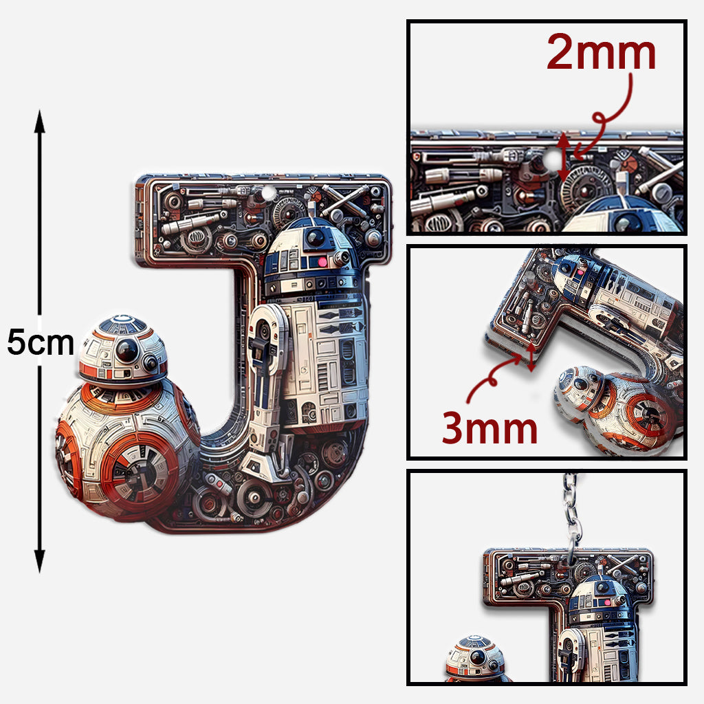 The Force Letter - Personalized The Force Keychain