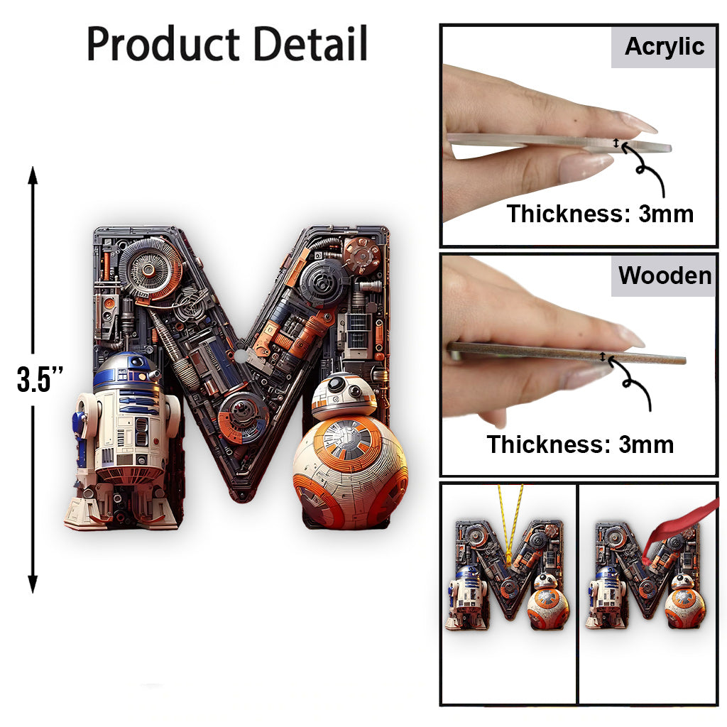 Alphabet Letters - Personalized The Force Ornament
