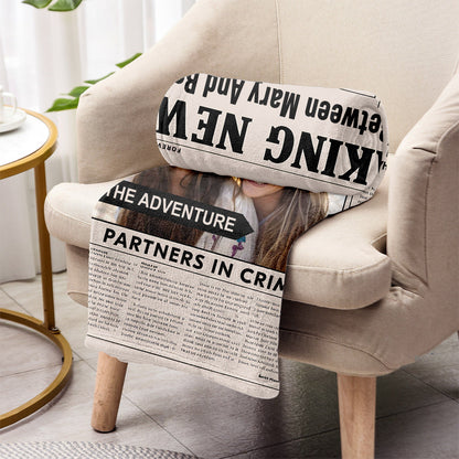 Breaking News Partner in Crime - Personalized Bestie Blanket