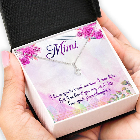 Jewelry For Grandma Mothers Day - Grandma Petite Ribbon Necklace 0921