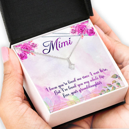 Jewelry For Grandma Mothers Day - Grandma Petite Ribbon Necklace 0921