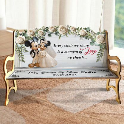 Every Chair We Share - Personalized Mouse Wooden Bench