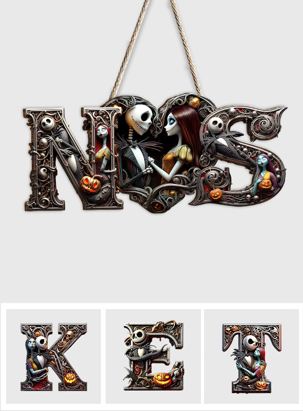 Till Death Do Us Part - Personalized Nightmare Custom Shaped Wood Sign
