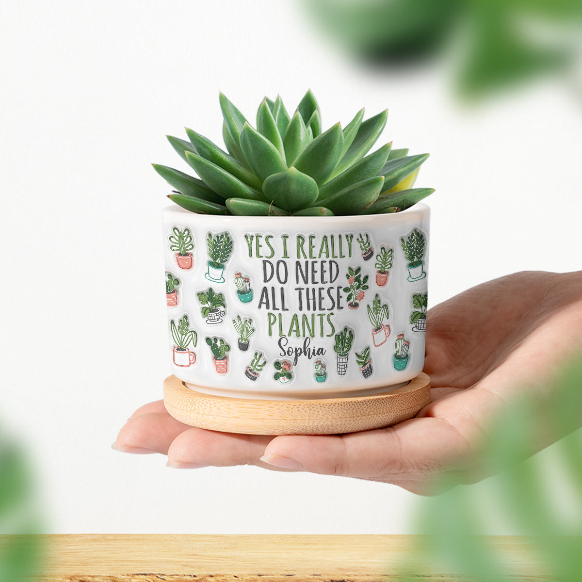 Yes I Do Need All These Plants - Personalized Gardening Ceramic Plant Pot