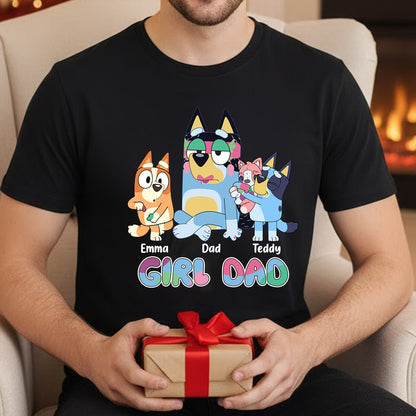 Girl Dad – Personalized Christmas Gift T-Shirt and Hoodie for Dad