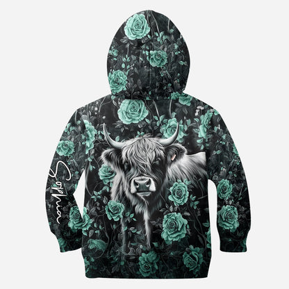 Purple Cow - Personalized Highland Cow Hoodie and Leggings