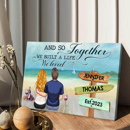 Together We Build The Life - Personalized Couple Canvas And Poster