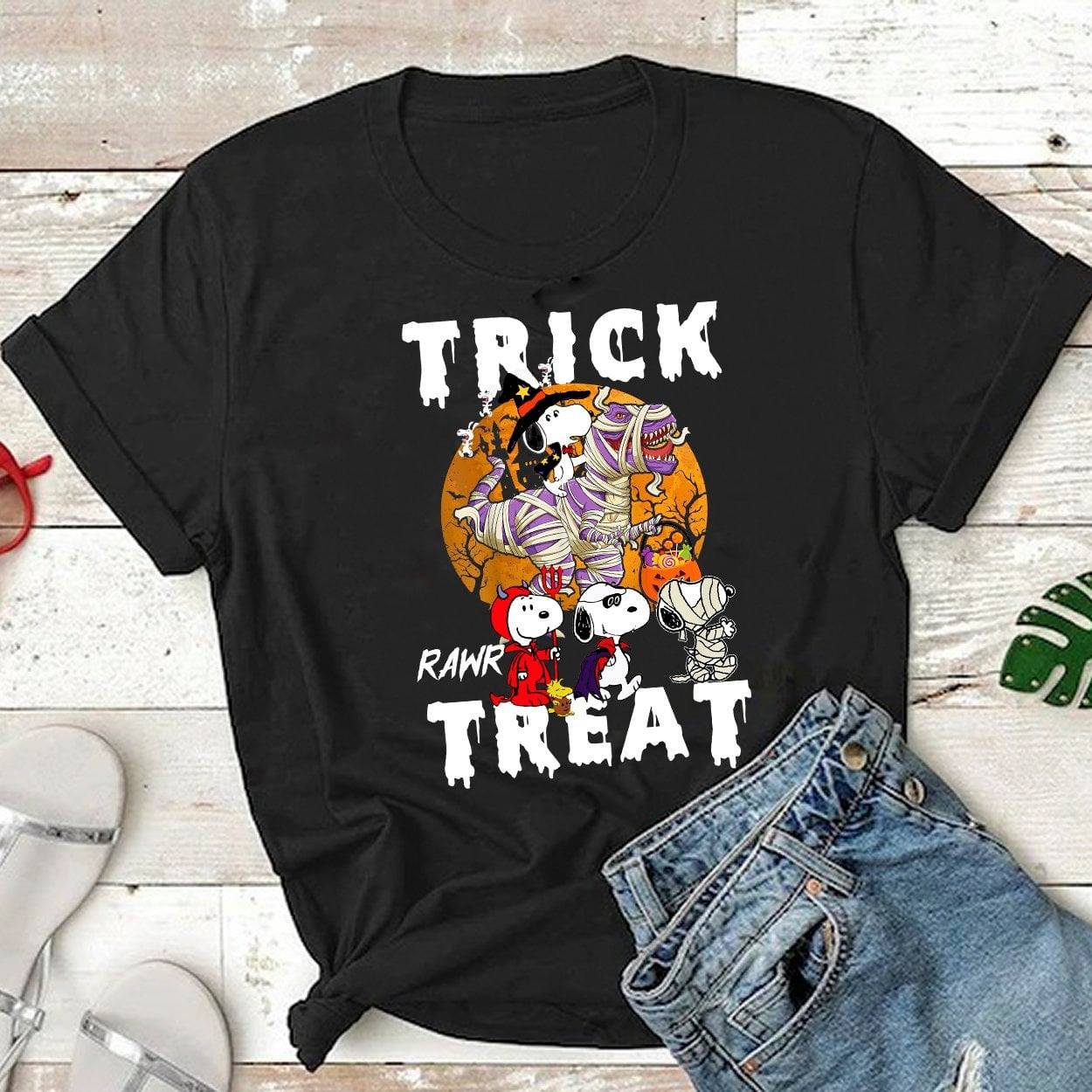 Trick Rawr Treat T-shirt and Hoodie 0823