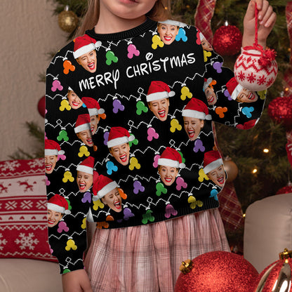 Mouse Ear Merry Christmas - Personalized Mouse Ugly Sweater