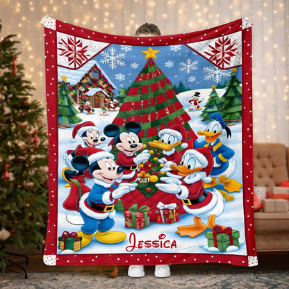 Merry Christmas - Personalized Mouse Blanket