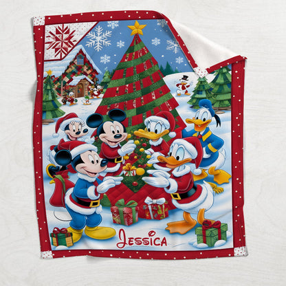 Merry Christmas - Personalized Mouse Blanket