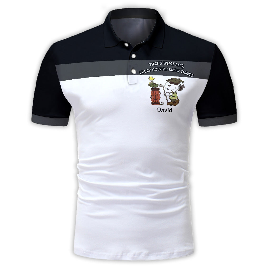 I Golf And I Know Things - Personalized Polo Shirt