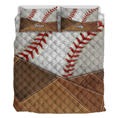 Living My Dream - Personalized Baseball Quilt Set