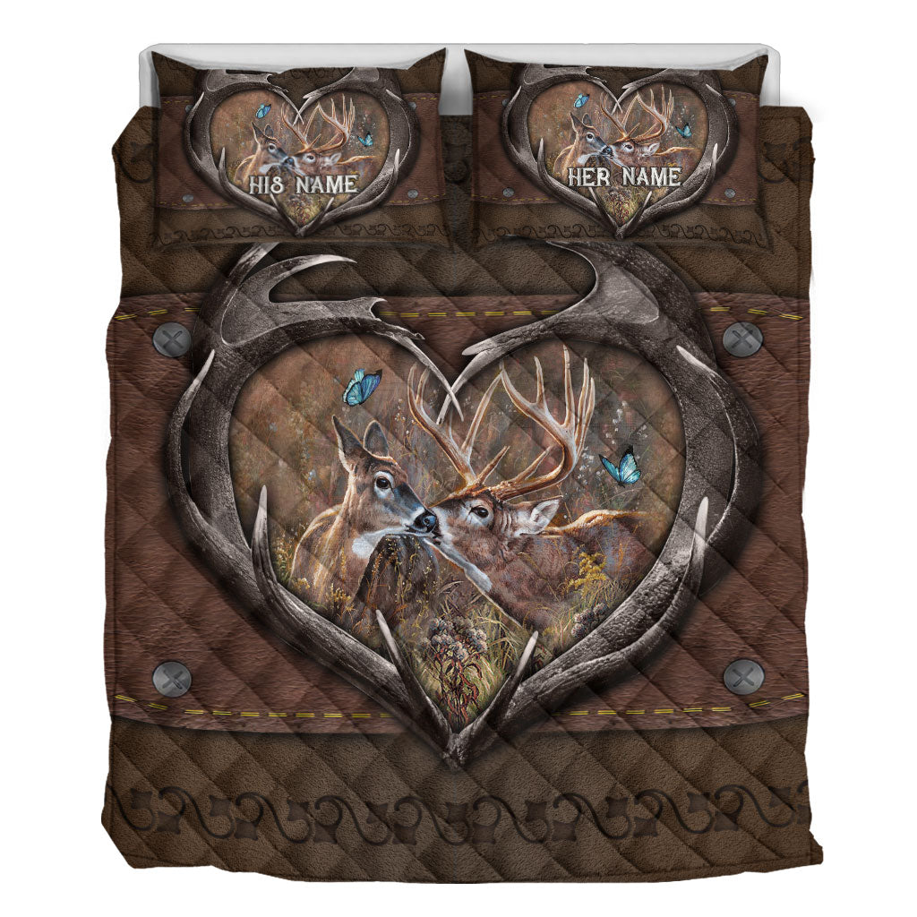 You & Me We Got This - Personalized Couple Hunting Quilt Set