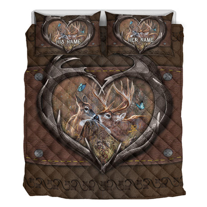 You & Me We Got This - Personalized Couple Hunting Quilt Set