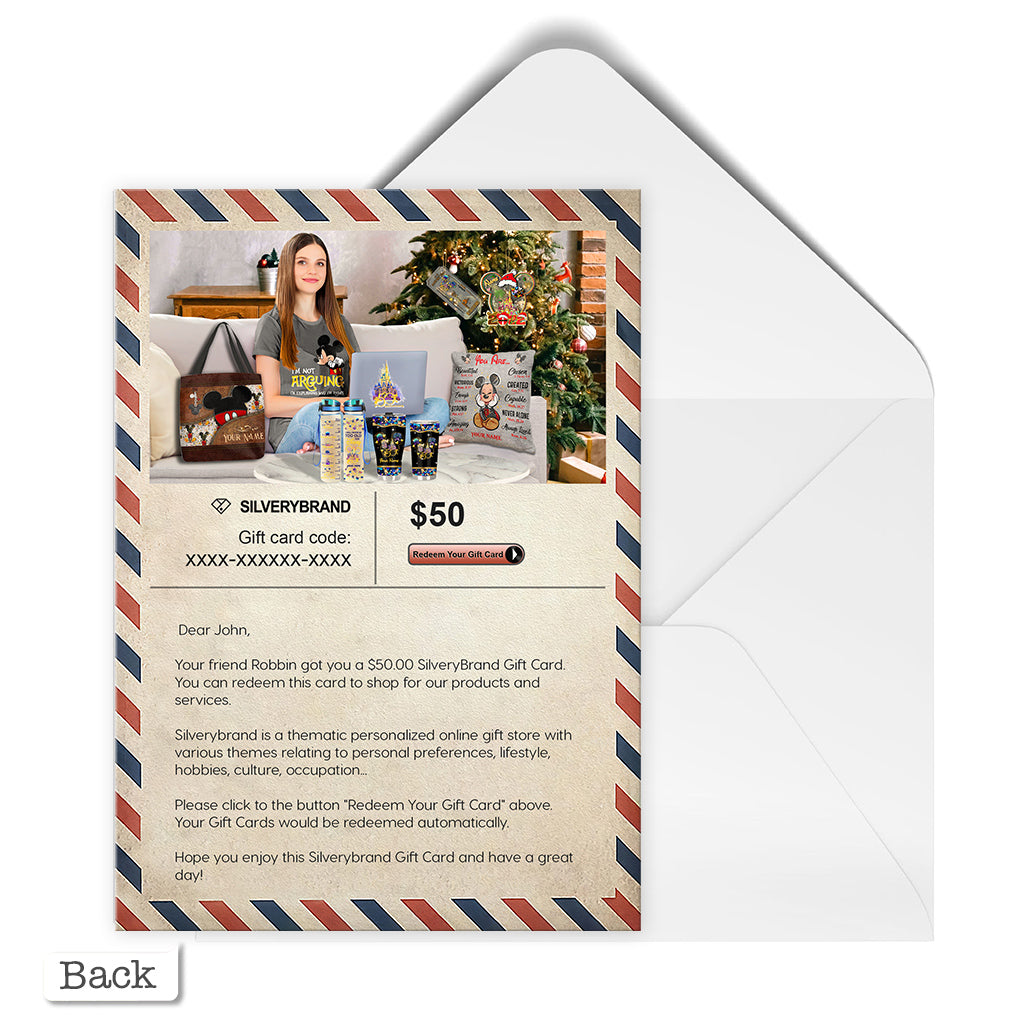 Personalized Greeting Gift Card Letter Sending Message