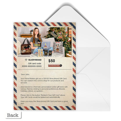 Personalized Greeting Gift Card Letter Sending Message