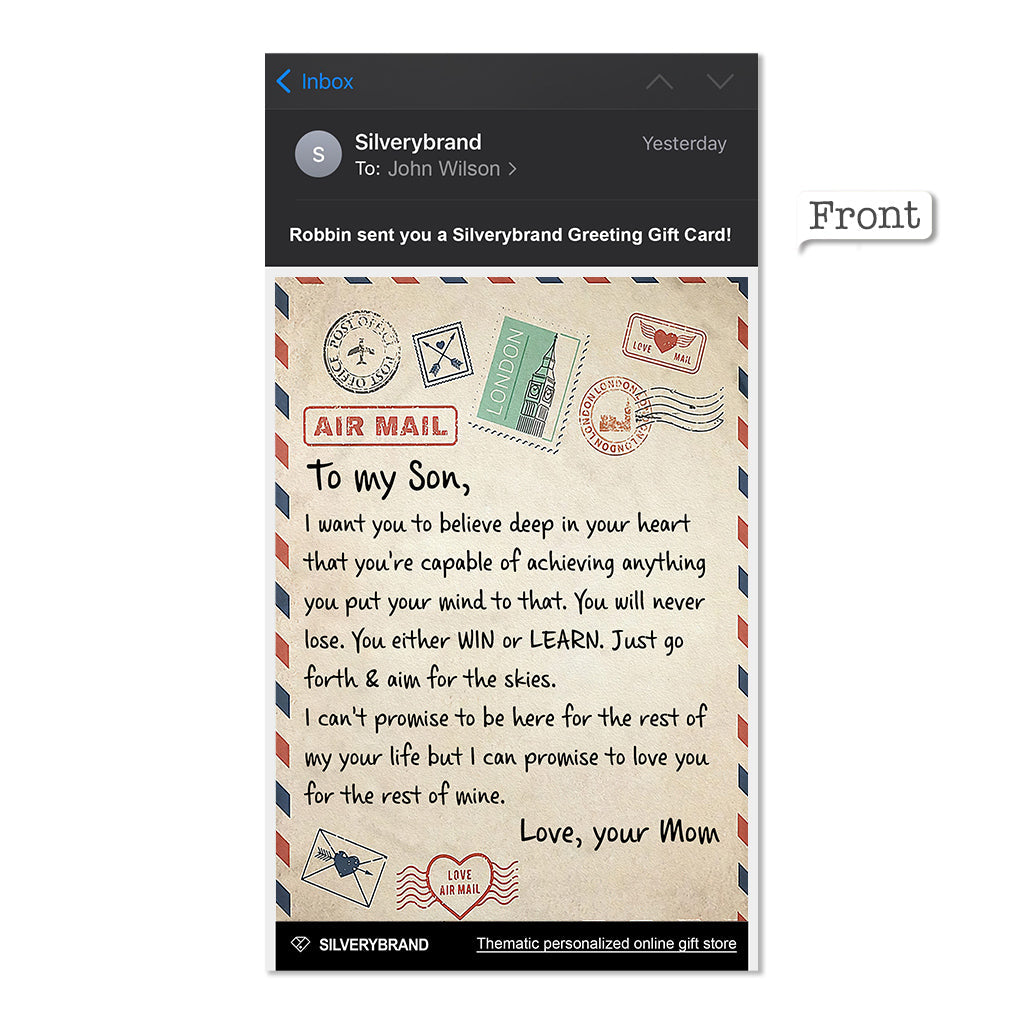 Personalized Greeting Gift Card Letter Sending Message