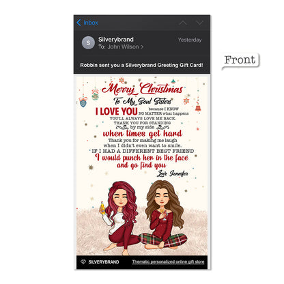Personalized Greeting Gift Card Merry Christmas