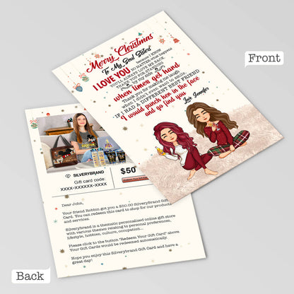 Personalized Greeting Gift Card Merry Christmas