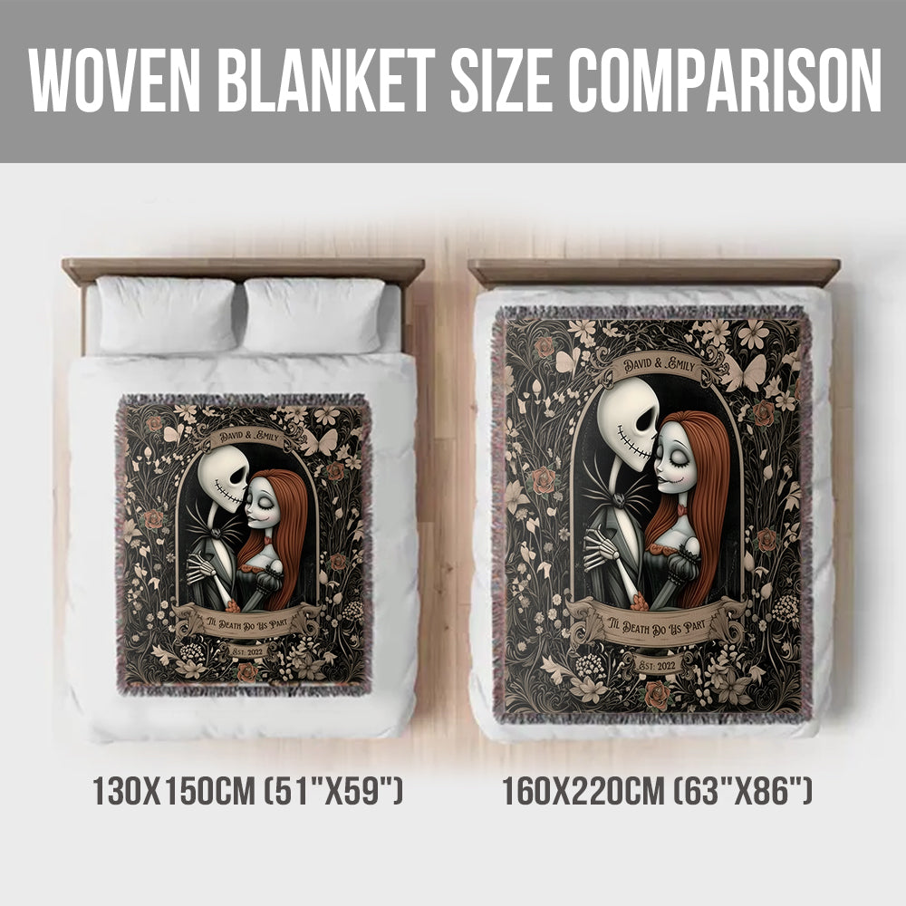 Til Death Do Us Part - Personalized Nightmare Woven Blanket