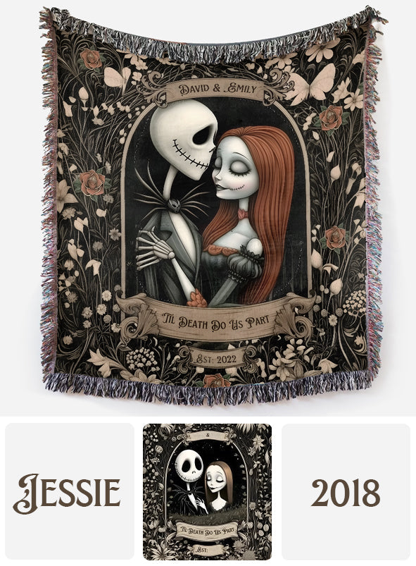 Til Death Do Us Part - Personalized Nightmare Woven Blanket