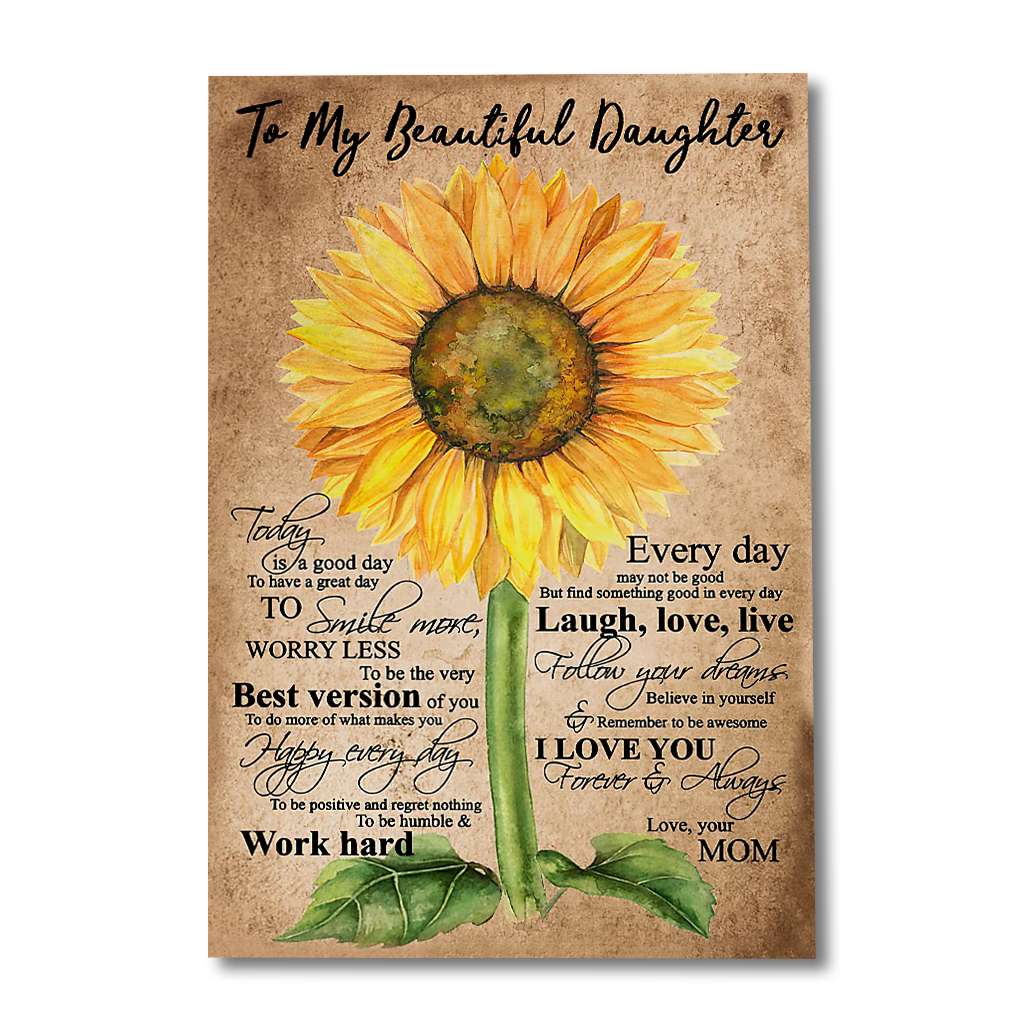 Meaningful Quote Poster From Mom To Daughter - Family Poster 0921
