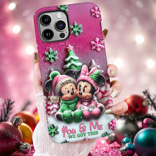 Mouse Couple - Personalized Mouse Full Print Phone Case