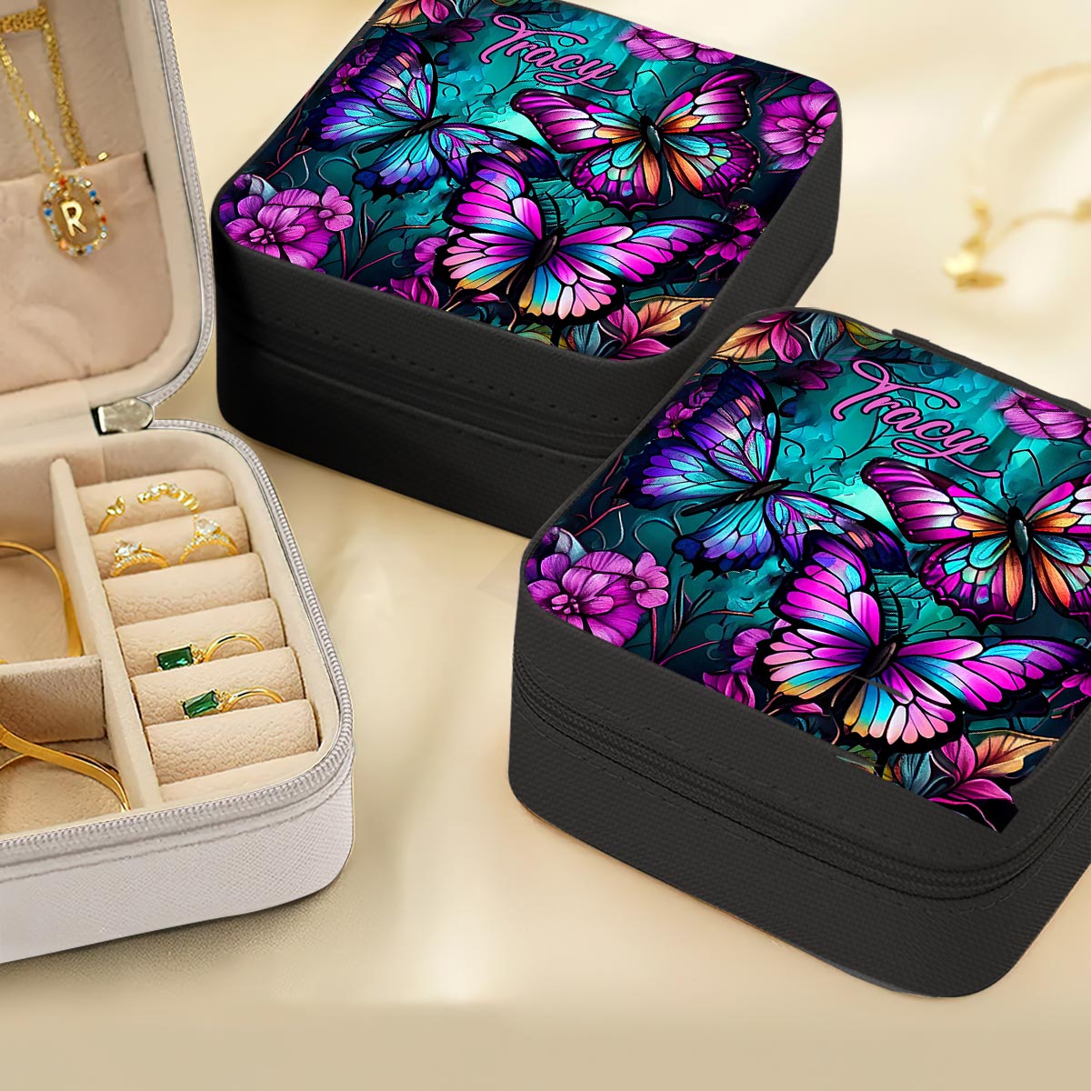Beautiful Butterflies - Personalized Butterfly Jewelry Box