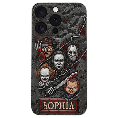Scary Characters - Personalized Leather Phone Case