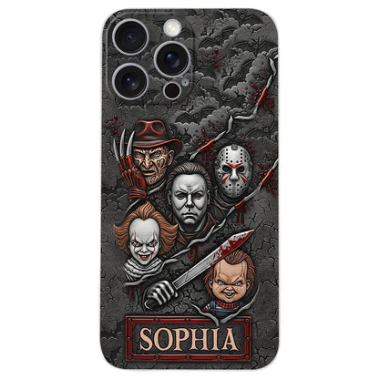 Scary Characters - Personalized Leather Phone Case