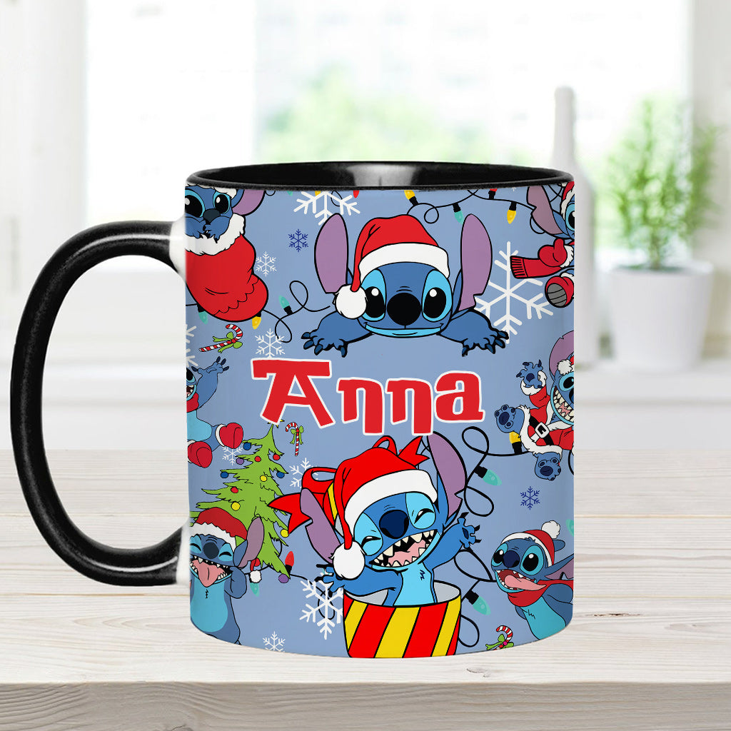 Merry Stitchmas - Personalized Ohana Accent Mug