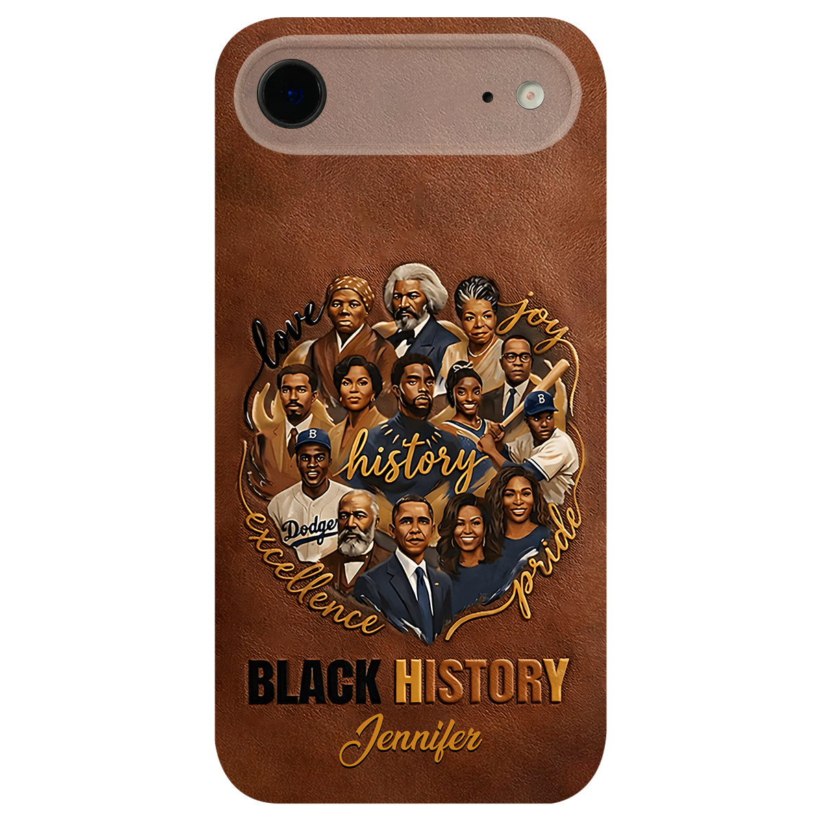 Black Pride - Personalized African American Leather Phone Case