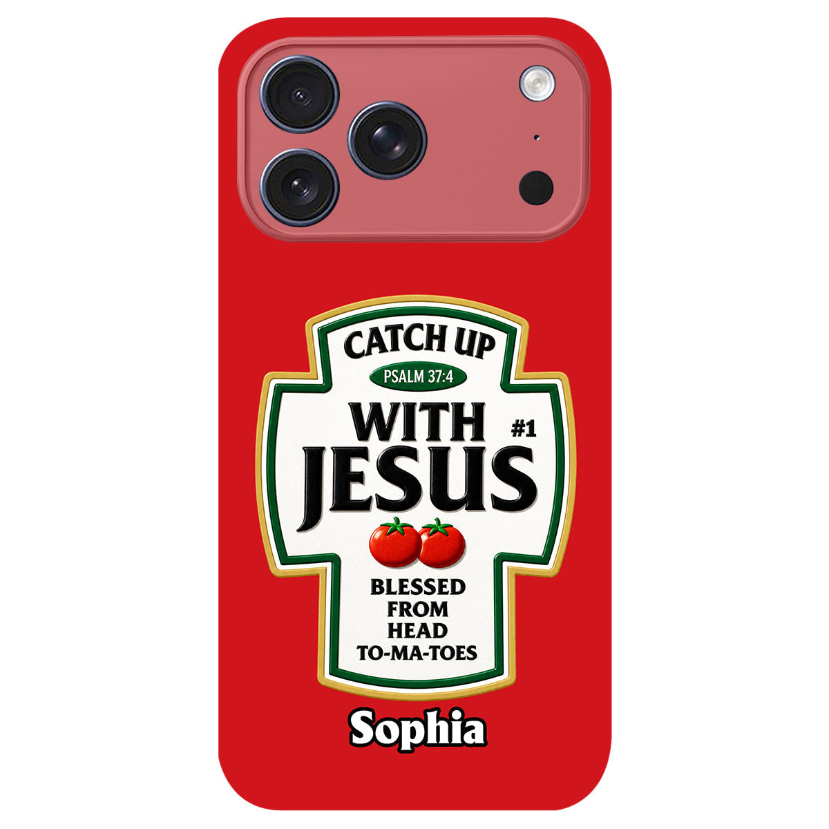 Funny Word Play, Faith In God - Personalized Christian Classic Cap & Leather Phone Case