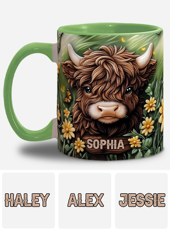 Baby Highland Cow - Personalized Accent Mug