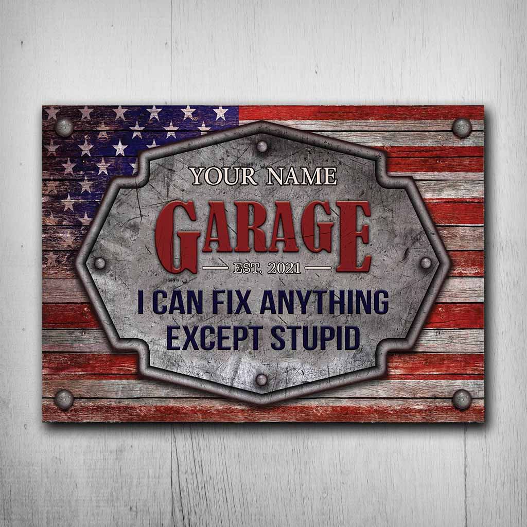 I Can Fix Anything - Mechanic Personalized Rectangle Metal Sign