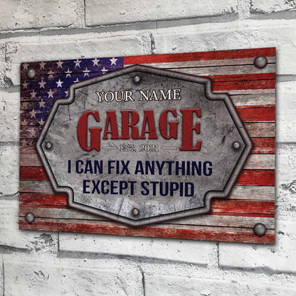 I Can Fix Anything - Mechanic Personalized Rectangle Metal Sign
