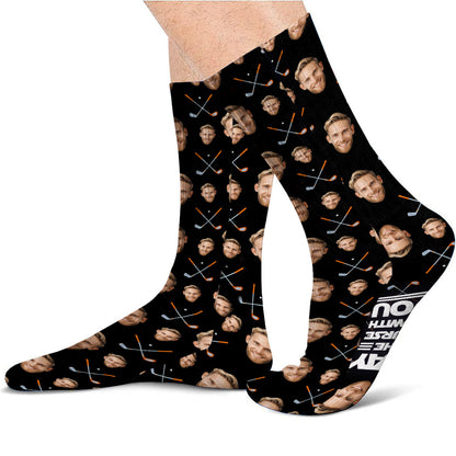 May The Course Be With You - Personalized Golf Socks