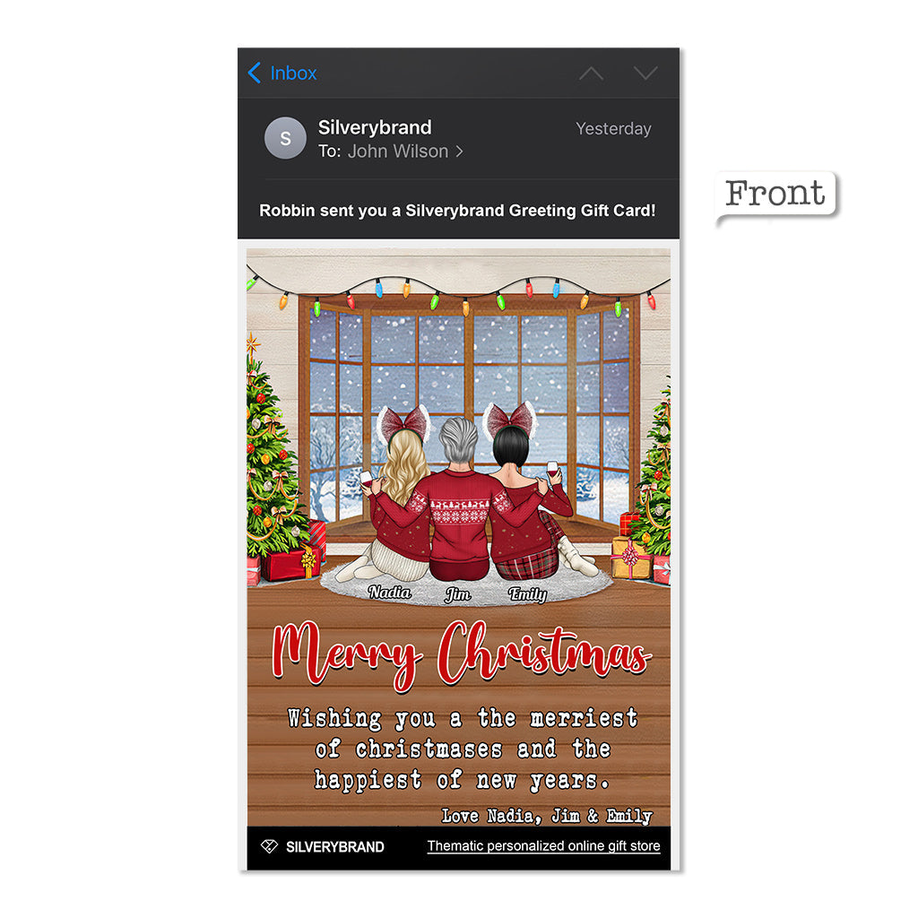 Personalized Greeting Gift Card Christmas Home