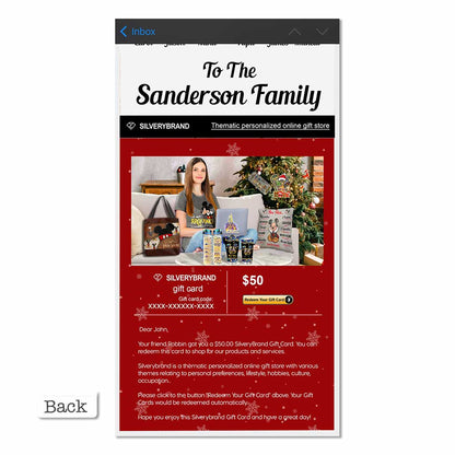 Personalized Greeting Gift Card Cute Snowman