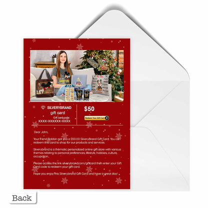 Personalized Greeting Gift Card Cute Snowman