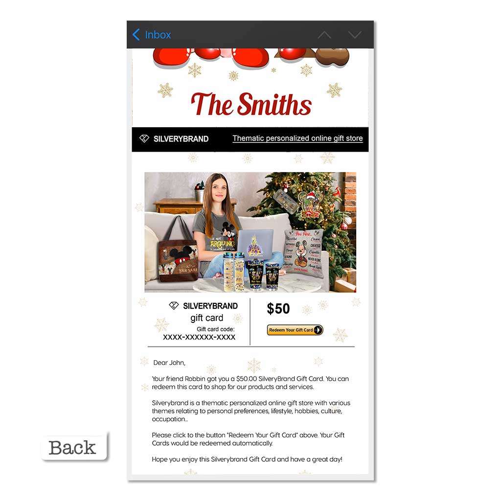 Personalized Greeting Gift Card Jingle & Mingle