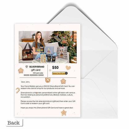 Personalized Greeting Gift Card Merry Christmas