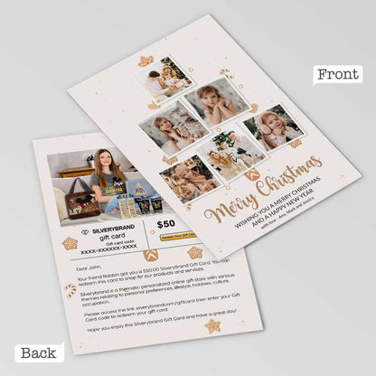 Personalized Greeting Gift Card Merry Christmas