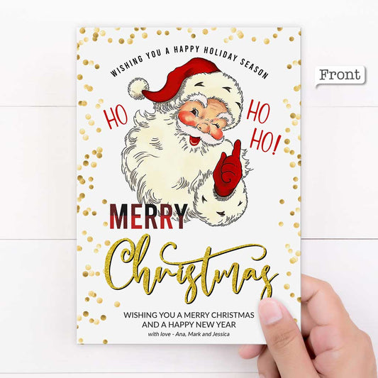 Personalized Greeting Gift Card Merry Christmas